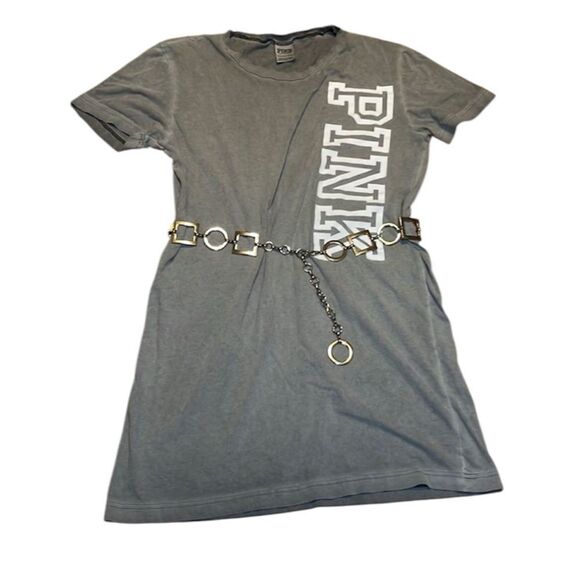 PINK Dress, beach cover-up, nightgown, grey Victoria’s Secret oversized XS - Picture 1 of 5